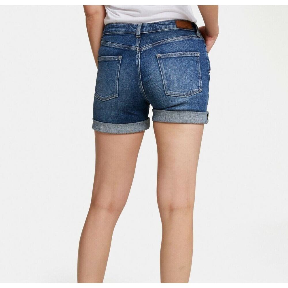 FAT FACE Women's Cotton/Elastane Denim Shorts Midwash Blue Sz 8 NWT